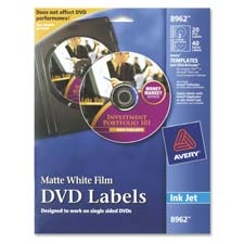 Avery Clear Inkjet Matte DVD Labels