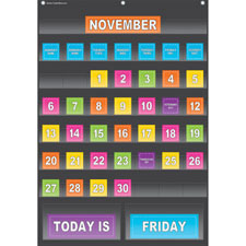 Teacher Created Res. Black Calendar Pocket Chart