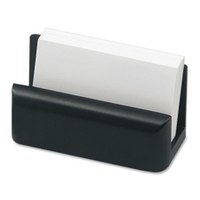 Rolodex Wood Tones Black Wood Card Holder