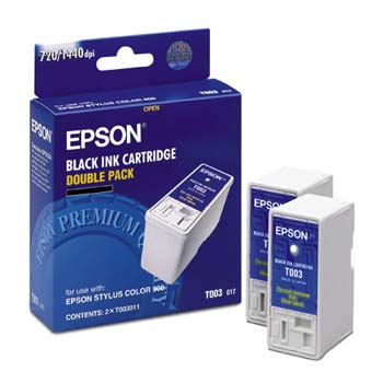 Epson T003012 (Epson 3) Black OEM Ink Cartridge (2 pk)