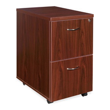 Lorell Essentials Mahogany F/F Mobile Pedestal