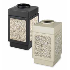 Safco Open Top Square 38-Gallon Receptacle