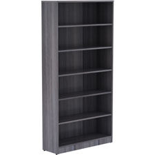 Lorell Weathered Charcoal Laminate Bookcase