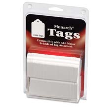 Monarch Stringless White Tags