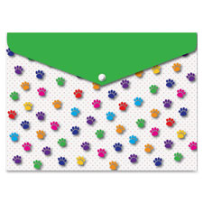 Ashley Prod. Pawprints Design Snap Poly Folders