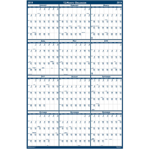 SKILCRAFT 2-sided Laminated Wall Planner