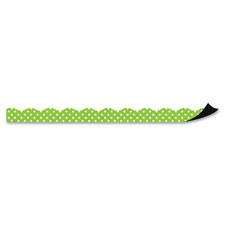 Teacher Created Res. Lime/Polka Dots Magnet Border