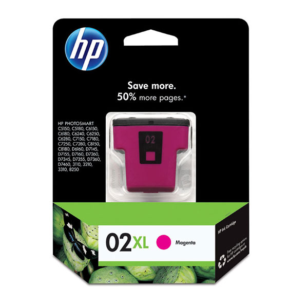 HP C8731WN (HP 02XL) Magenta OEM Ink Cartridge