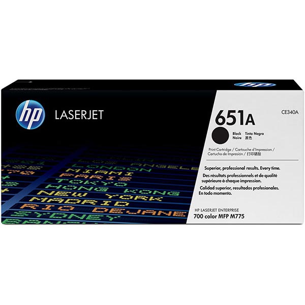 HP CE340AG (HP 651A) Black OEM Toner Cartridge