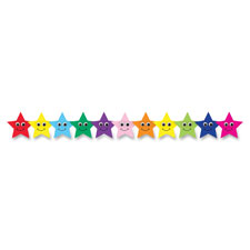 Hygloss Prod. Colorful Happy Stars Border Strips