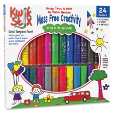 Pencil Grip Tempera Paint 24-color Mess Free Set