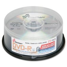 SKILCRAFT Encrypted DVD-R Spindle