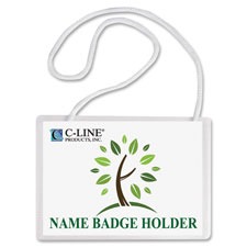 C-Line Reusable Name Badge Holders Kit