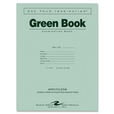 Roaring Spring Recycled Wide Ruled Exam Book