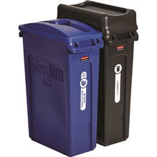 Rubbermaid Comm. Slim Jim 2-stream Recycling Set