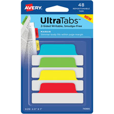 Avery UltraTabs Repositionable Margin Tabs