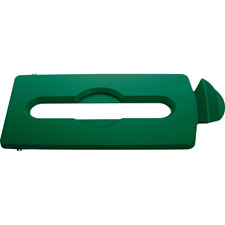 Rubbermaid Comm. Slim Jim Lid Green Paper Slot