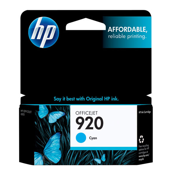 HP CH634AN (HP 920) Cyan OEM Inkjet Cartridge