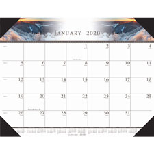 Doolittle Recycled Illustrated Desk Pad Calendar