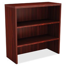 Lorell Chateau Mahogany Laminate Stack-on Bookcase