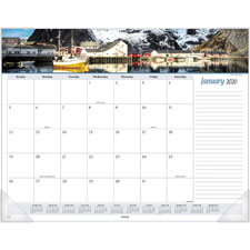 AT-A-GLANCE Panoramic Seascape Scene Desk Pad