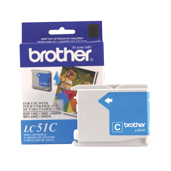 Brother LC-51C Cyan OEM Inkjet Cartridge