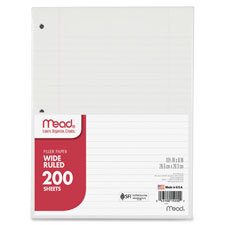 Mead 3-Hole Punched Wide-ruled Filler Paper