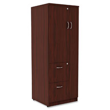 Lorell Essentials Mahogany Tall Storage Cabinet