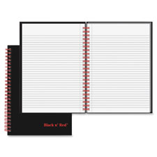 Black n' Red Wirebound Ruled Notebook