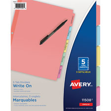 Avery Write-On Multi Color Tab Dividers