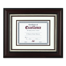 Burns Grp. Linen Insert Certificate Mahogany Frame