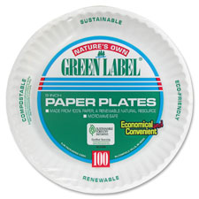 AJM Packaging Green Label Economical Paper Plates