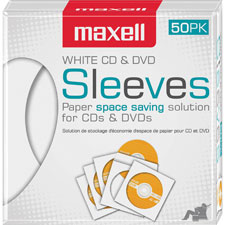 Maxell White CD / DVD Sleeves