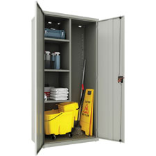 Lorell 4-shelf Steel Janitorial Cabinet