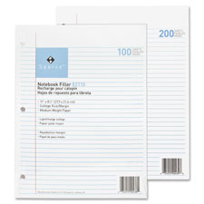 Sparco Notebook Filler Paper