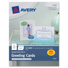 Avery Personal Creation White Quarter-Fold Cards