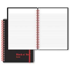 Black n' Red Poly Twin Wire Notebook