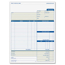 Tops Three-part Carbonless Job Invoice Forms