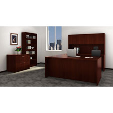 Lorell Chateau Srs Mahogany Laminate Desking