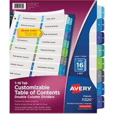 Avery Two-Column Table Contents Dividers w/Tabs