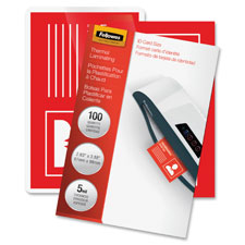 Fellowes Glossy Laminating ID Pouches