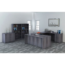 Lorell Weathered Charcoal Laminate Desking