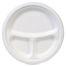 Dixie Foods EcoSmart 3-compartment Plates