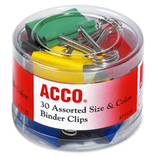 ACCO Colored Binder Clips