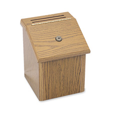 Safco Locking Wood Suggestion Box