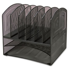 Lorell Steel Horiz/Vertical Mesh Desk Organizer