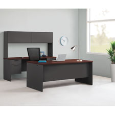 Lorell 97000 Mahogany/Charcoal Modular Desking