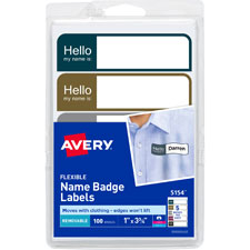 Avery Assorted Flexible Name Badge Labels