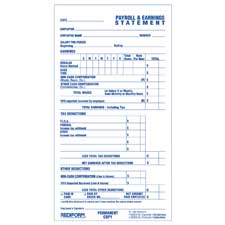 Rediform 2-part Individual Time/Payroll Records