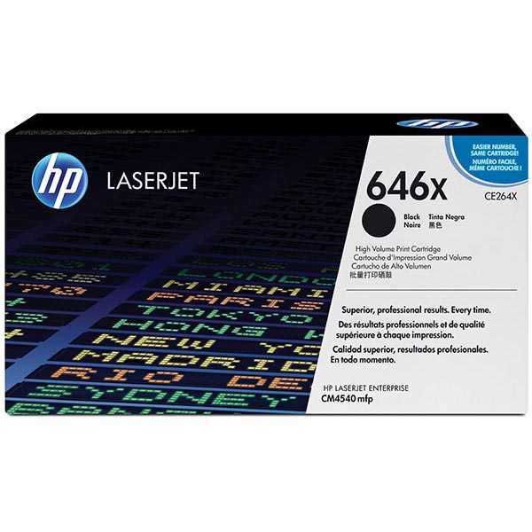 HP CE264X (HP 646X) Black OEM Laser Toner Cartridge